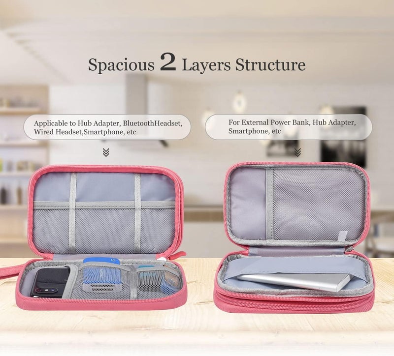 CAOODKDK Electronic Organizer Travel USB Cable Accessories Bag/Case,Waterproof for Power Bank,Charging Cords,Chargers,Mouse,Earphones Flash Driver - Image 5
